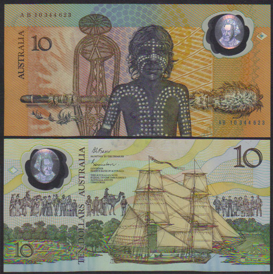 1988 Australia $10 Fraser/Johnston(2nd relea.-1st pref.) B0009